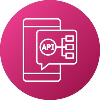Api Integration Icon Style vector