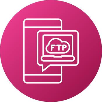 Ftp Protocol Icon Style vector