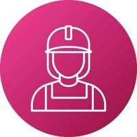 Factory Worker Woman Icon Style vector