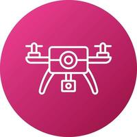 estilo de icono de dron vector