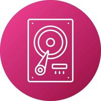 estilo de icono de disco duro vector