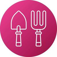 Fork And Trowel Icon Style vector