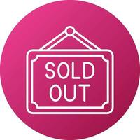 Sold Out Icon Style vector