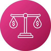 Balanced Budget Icon Style vector