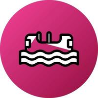 Log Flume Icon Style vector