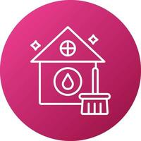 Water Damage Cleaning Icon Style vector