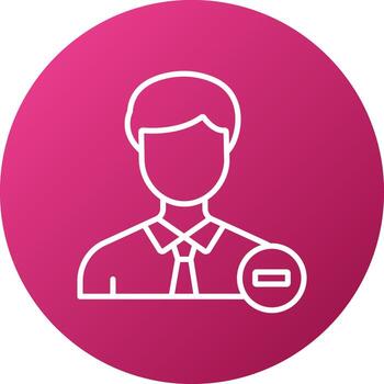 Eliminar usuario icono estilo vector