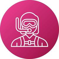 Diver Female Icon Style vector