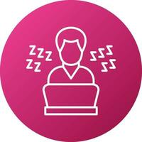 Lazy Work Icon Style vector