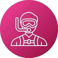 Diver Male Icon Style vector