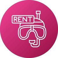 Scuba Gear Rental Icon Style vector