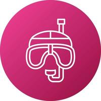 Mask and Snorkel Icon Style vector