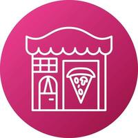 Pizza tienda icono estilo vector