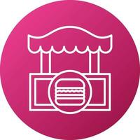 hamburguesa tienda icono estilo vector