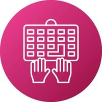 Typing on Keyboard Icon Style vector