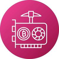 GPU Mining Icon Style vector