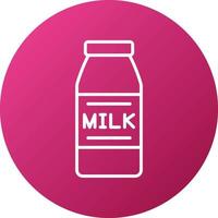 Milk Bottle Icon Style vector