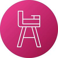 High Chair Icon Style vector