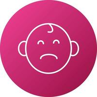 Sad Baby Icon Style vector