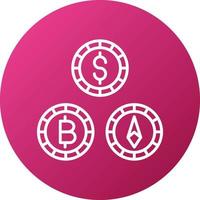Cryptocurrency Icon Style vector