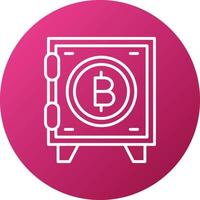 cripto bóveda icono estilo vector