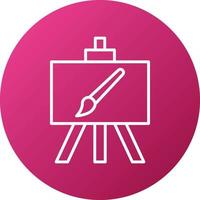Canvas And Easel Icon Style vector