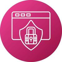 Online Privacy Icon Style vector