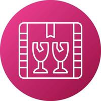 Fragile Icon Style vector