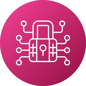 estilo de icono de cifrado de datos vector