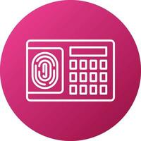 Fingerprint Scanner Icon Style vector