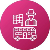 Guided Tours Icon Style vector