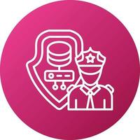 Data Protection Officer Icon Style vector