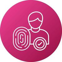 Dactyloscopic Data Icon Style vector