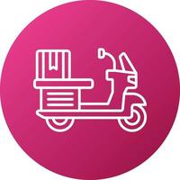 Delivery On Bike Icon Style vector