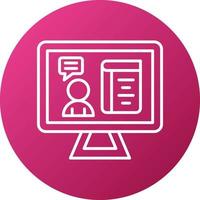 Live Lecture Icon Style vector