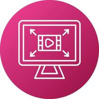 Screen Resolution Icon Style vector