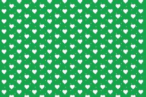 abstract white love and dots on green background pattern. vector