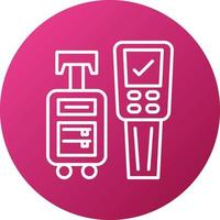 Bag Drop Kiosk Icon Style vector