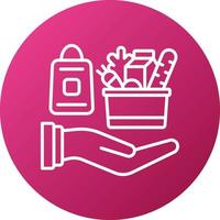 Groceries Delivery Icon Style vector