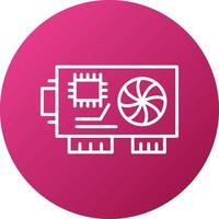 Graphics Card Icon Style vector