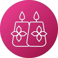 Spa Candle Icon Style vector