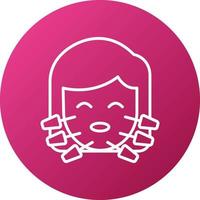 Face Acupuncture Icon Style vector