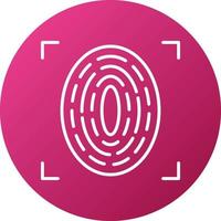 Fingerprint Scan Icon Style vector