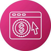 Cost Per Click Icon Style vector