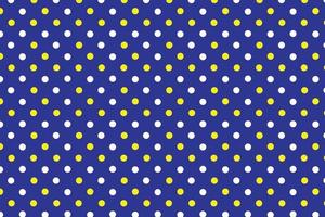 abstract yellow and white polka dots on blue background pattern design. vector