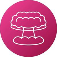 Nuclear Explosion Icon Style vector