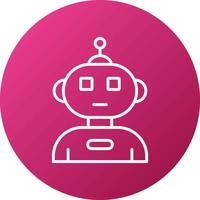 estilo de icono de robot humanoide vector