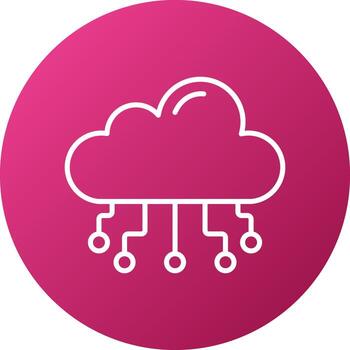Cloud Computing Icon Style vector