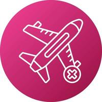 Cancelled Flight Icon Style vector