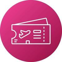 Boarding Pass Icon Style vector